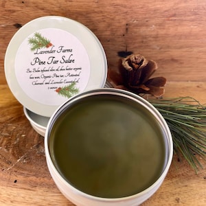 Pine Tar Salve, All Natural Salve, Pine Tar, organic salve, self care, sensitive skin care, dry skin therapy, herbal salve