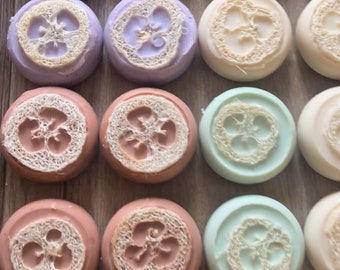Loofah Scrub Soap Bar: Tallow Soap, Exfoliating, Eco Friendly, Spring Collection