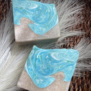 Sea Foam, Ocean Water, summer soap, ocean soap, summer skin, unique gift, beach soap, ocean waves, ocean themed soap