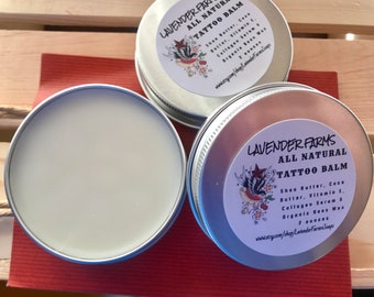 All Natural Tattoo Balm: Shea Butter, Jojoba & Vitamin E
