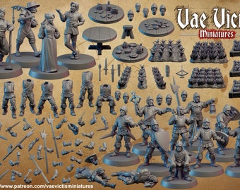 Fantasy Village Commoners Vol 1 by Vae Victis Miniatures (18x Miniatures) Available individually or as a set.