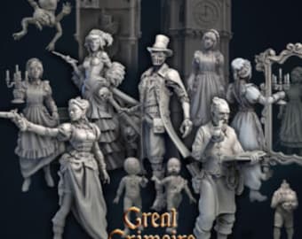 Steampunk Miniatures: Gears of Brassmourne by Great Grimoire (9x Miniatures) Available individually or as a set