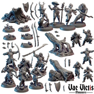 Modular Elf Miniatures: Guardians of the Woods by Vae Victis Miniatures (10x Miniatures). Available Individually or as a Set