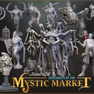 Fae Miniatures. Merchants of the Mystic Market by Great Grimoire (12x Miniatures) Available individually or as a set.