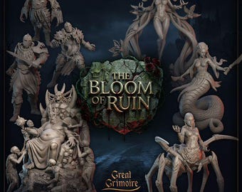 Bloom of Ruin Miniatures: Figuras de Horror Grimoire (Conjunto ou Individual)