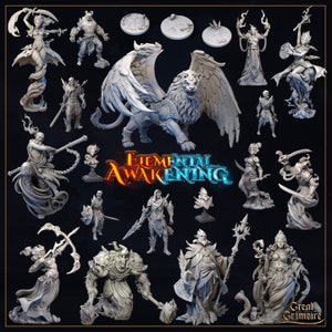 Elemental Magic Miniatures: Elemental Awakening von Great Grimoire (17x Miniaturen) Einzeln oder als Set erhältlich