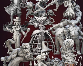 Alice in Nightmareland by Great Grimoire (12x Miniatures) . Available individually or as a Set.