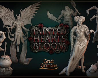 Tainted Hearts Bloom Miniatures: Figuras de Terror Grimoire (Conjunto ou Individual)
