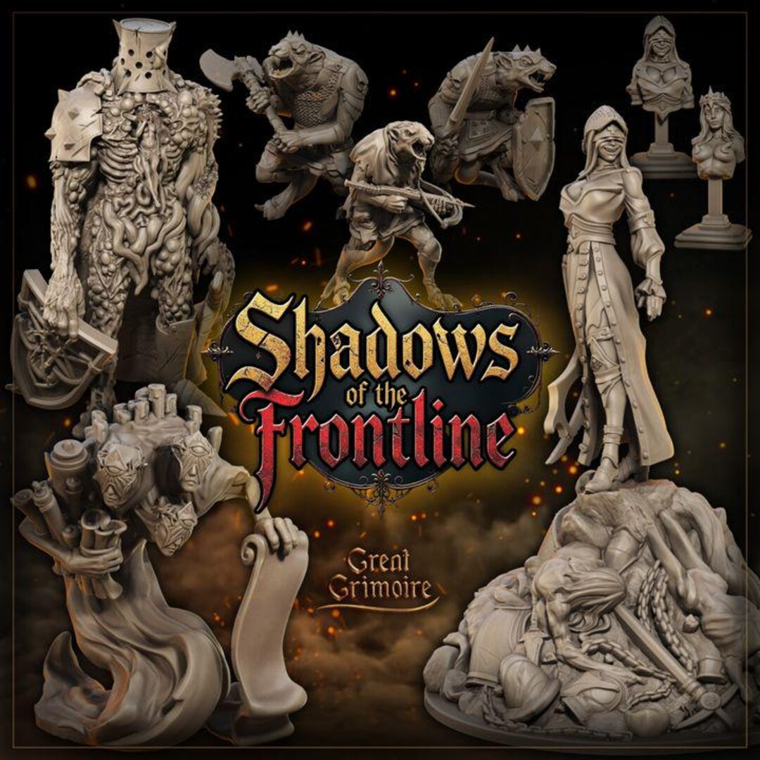 Frontline Miniatures Shadows of the Frontline Miniatures: Great Grimoire, 32mm Scale - Etsy
