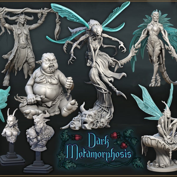 Evil Fairy Miniatures: Dark Metamorphosis de Great Grimoire (9x Miniaturas) disponíveis individualmente ou em conjunto
