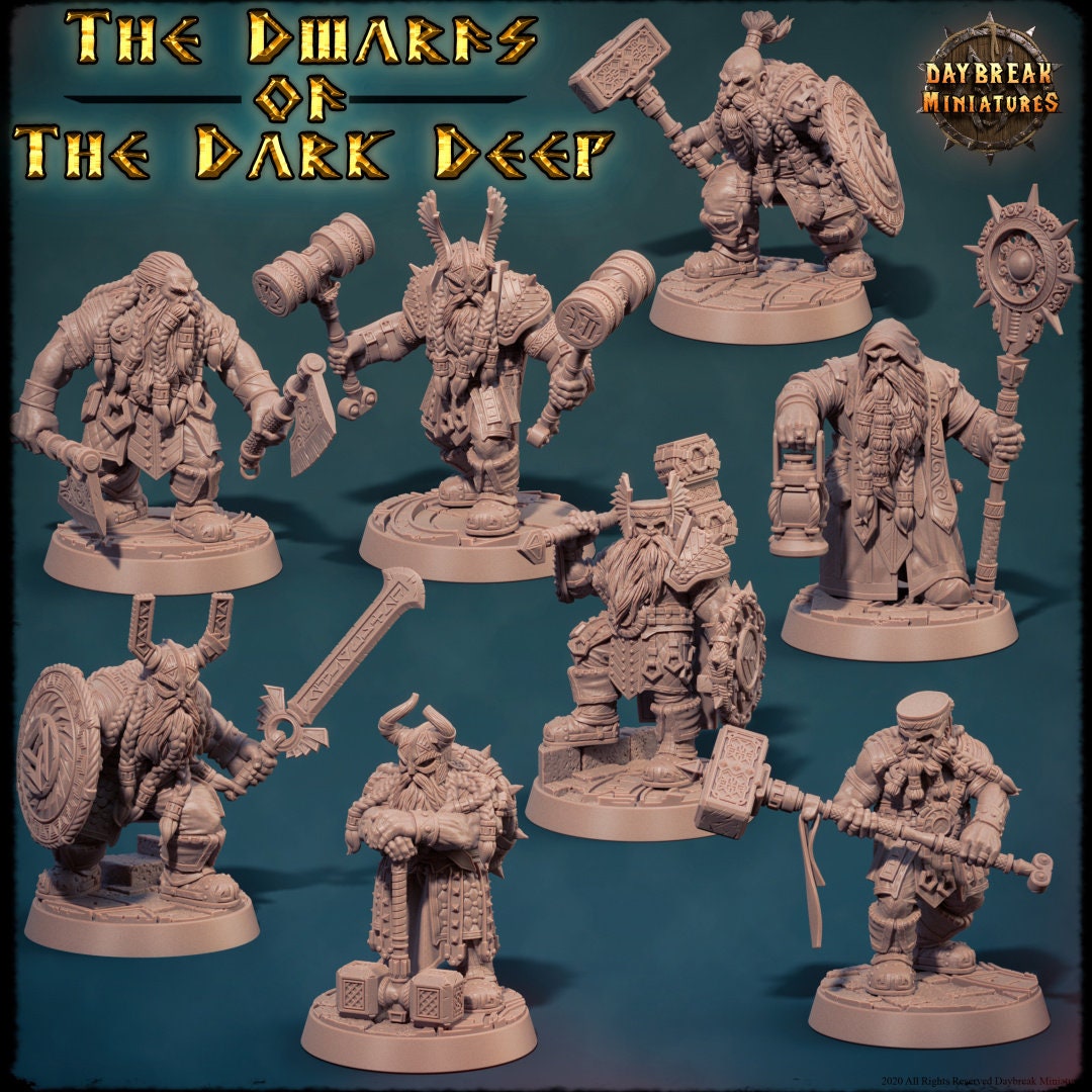 Dwarf Miniatures: the Dwarves of the Dark Deep by Daybreak Dwarf Miniatures: the Dwarves of the Dark Deep by Daybreak