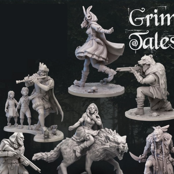 Grim Tales Set by Great Grimoire (6x Miniatures) Available individually or as a set