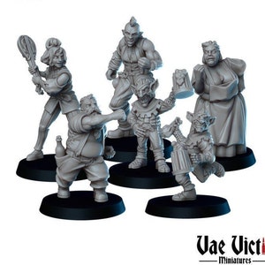 Bar Fight Character Miniatures: Tavern Brawl by Vae Victis Miniatures (6x Miniatures) Available individually or as a set.