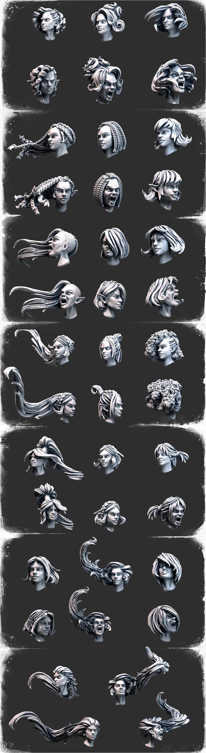 Alternative Female Heads Volume 2 (131 Variations) by Keta Minies. Available individually or as a set.