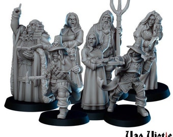 Witch Hunt Miniatures Set: Townsfolk Characters, Vae Victis (28mm)