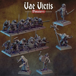 Modular Ratmen Miniatures: Sewer Stalkers Vol 1 Clan by Vae Victis Miniatures (10x Miniatures) Available Individually or as a Set