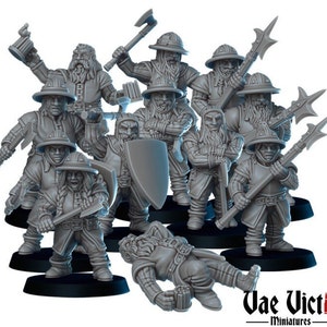 Modular Dwarven Miniatures: Citizens of the Mountain by Vae Victis Miniatures (15x Miniatures) Available Individually or as a Set