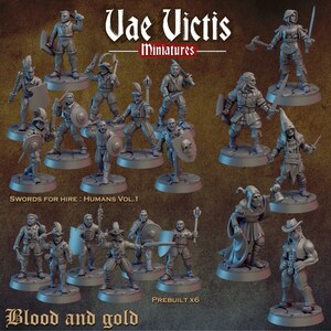 Modular Mercenary Miniatures: Blood and gold by Vae Victis Miniatures Volume 1 (12x Miniatures) Available Individually or as a Set