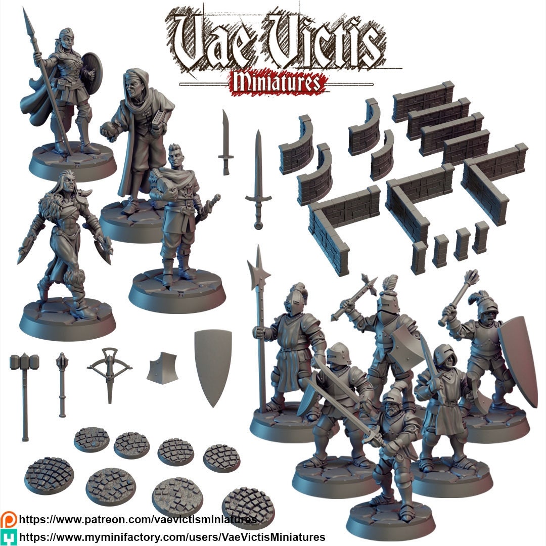Modular Knight Miniatures: Protectors of the Realm - Vae Victis