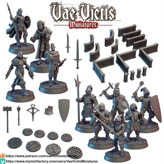 Modular Knight Miniatures: Protectors of the Realm - Vae Victis