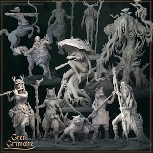 Bosfolkloreminiaturen: voorbij het altijd groene bos van Great Grimoire (12x miniaturen) afzonderlijk of als set verkrijgbaar