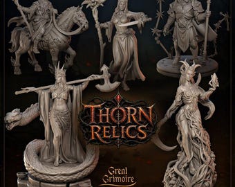 Grimoire Eldritch Horror Miniatures: Relíquias de Espinhos (5 miniaturas de 32 mm sem pintura)