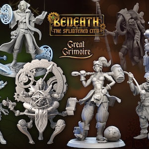 Steampunk Miniatures: Beneath the Splintered City by Great Grimoire (9x Miniatures) Available individually or as a set.