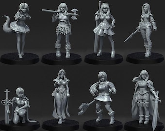 Miniaturas Battle Maidens Vol 1 - RN Studio - Escala 32 mm