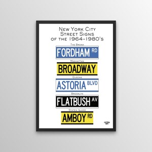 New York City Street Sign History Prints