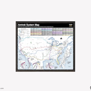Amtrak Map in the Style of 1979 to Mid-1990s NYC Subway Map