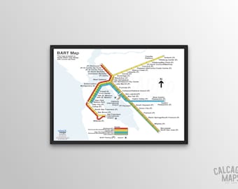 Iconic 1970s-1990s BART Map Design as Current Services