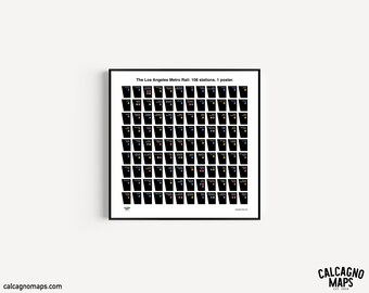 The Los Angeles Metro: 108 Stations, 1 Poster