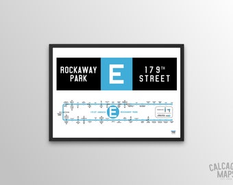 New York City U-Bahn R-40 bis R46 Side Destination Schilder