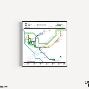 Sacramento Light Rail Map im Stil der WMATA-Karte (Washington Metropolitan Area Transfernaut funktioniert)