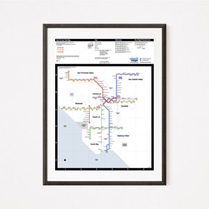 Los Angeles Transit Map - Vignelli-inspirierte Karte! (Stand Juni 2023)