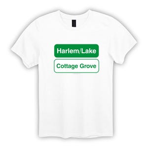 Chicago L Green Line Unisex Softstyle T-Shirt, CTA Harlem/Lake to Cottage Grove via Loop, 5 Color Options, Chicago Transit Authority Tee