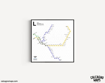  New York City Subway Route Map by Michael Calcagno