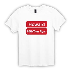 T-shirt souple unisexe ligne rouge L Chicago, CTA de Howard à 95e/Dan Ryan, 5 couleurs disponibles, t-shirt Chicago Transit Authority, train de Chicago