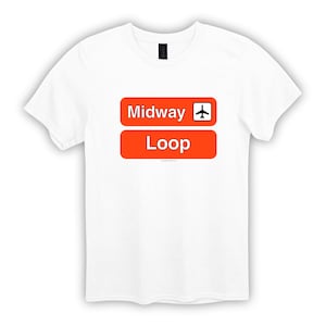 Chicago L Orange Line Unisex Softstyle T-Shirt, CTA Midway to Loop, 5 Color Options, Chicago Transit Authority Tee, Chicago Train