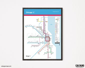 Chicago L Map in the Style of Los Angeles Metro Map!