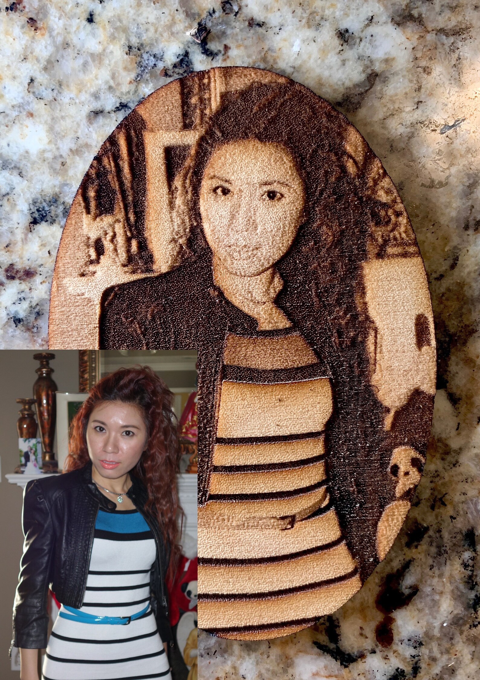 Laser Engraved Photo Wood Engraved Photo Laser Engraved Etsy