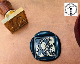 Woodpecker Wax Seal Stamp,Bird Sealing Wax stamp ,Stamp Head With Wooden Handle, Invitation Card Decor, Wax Seal Kit