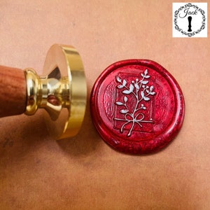 Jack Wax Seal Stamp Copper Head, Replaceable Round Notebook Sealing Wax Stamp Head With Wooden Handle, Invitation Card Decor