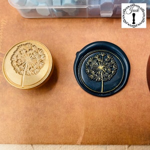 Wax Seal Stamp Taraxacum, Replaceable Sealing Wax Stamp, Seal Wax Stamp, Invitation Card Decor, Wax seal image 6