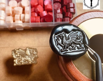Dark Dragon 3D Relief Wachs Stempel, 3D Geprägter Wachs Stempel,Drachen Wachs Stempel, Wachs Versiegelung Stempel, Wachs Stempel Kit, Wachs Siegel