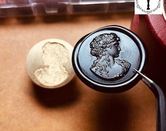 Wax Seal Stamp Girl, 3D Embossed Wax Seal Stamp, Retro Sealing Wax Stamp, Wax Seal Kit, Sealing Stamps, 3D Relief Wax Seal Stamp