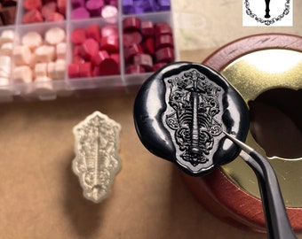 Skeleton 3D Relief Wax Stamp, 3D Embossed Wax Stamp, Skull Wax Stamp, Wax Sealing Stamp, Wax Stamp Kit, Wax Seals