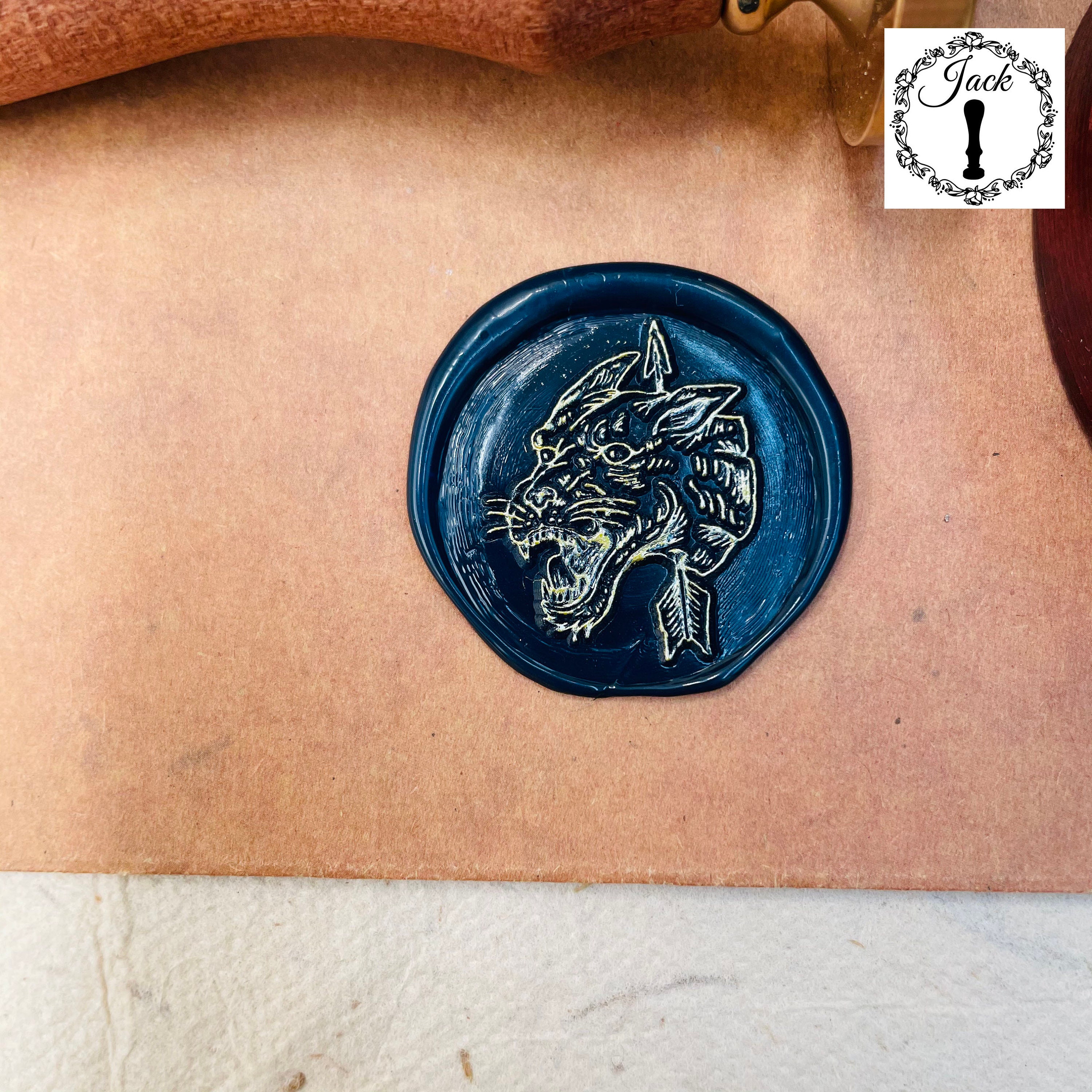 Logo Sigillo Di Cera Timbro Con Sigillo Di Cera Con Logo Del Leone