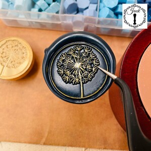Wax Seal Stamp Taraxacum, Replaceable Sealing Wax Stamp, Seal Wax Stamp, Invitation Card Decor, Wax seal image 2