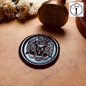Wax Seal Stamp Medusa Face, 3D Embossed Wax Seal Stamp, Retro Sealing Wax Stamp, Invitation Card Decor, Wax Seal Kit, Sealing Stamps